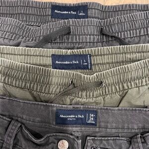 Authentic used Albercrombie Pants 
For Sale 3 pairs 
Size L and 34/34